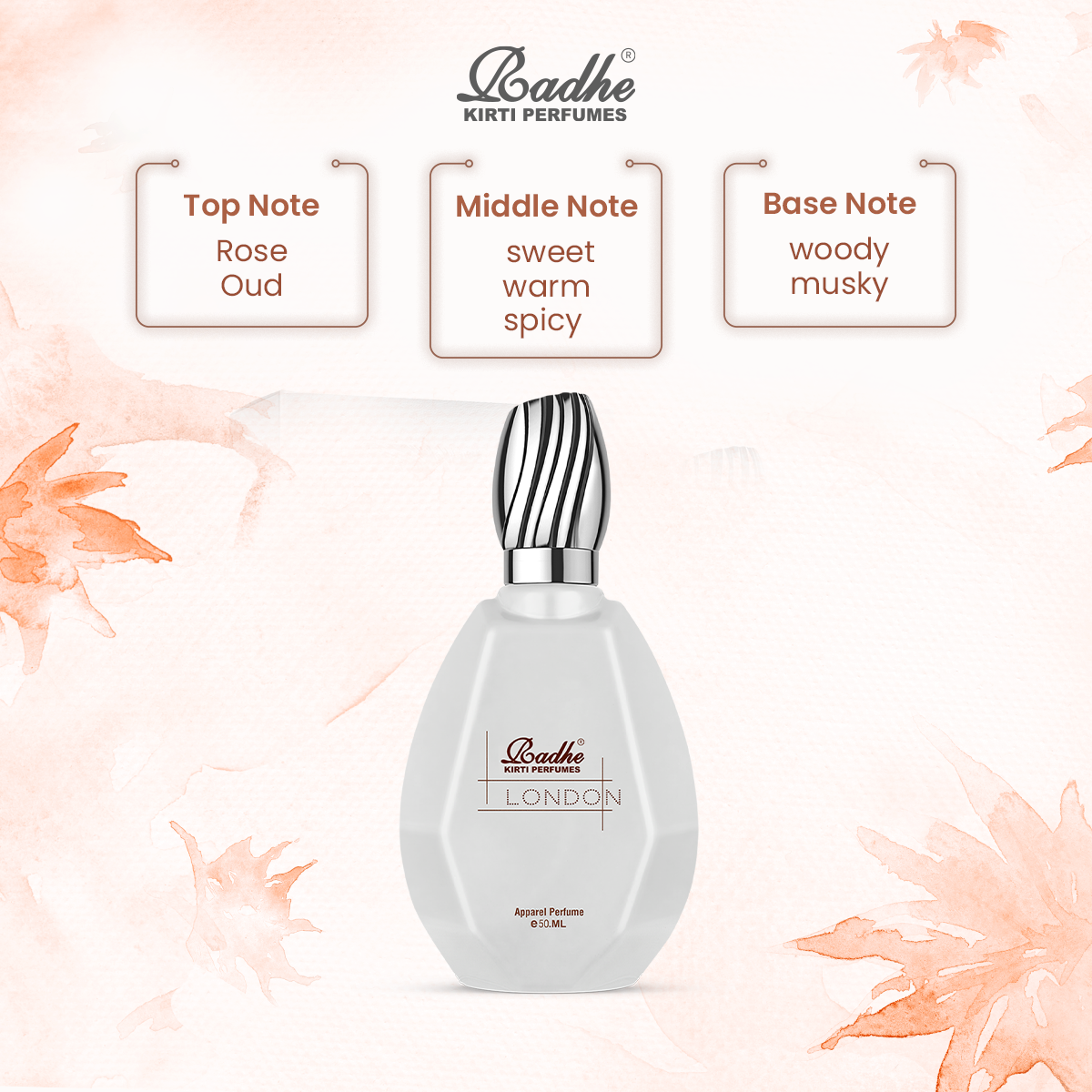 Radhe White London Premium Perfume 50ml